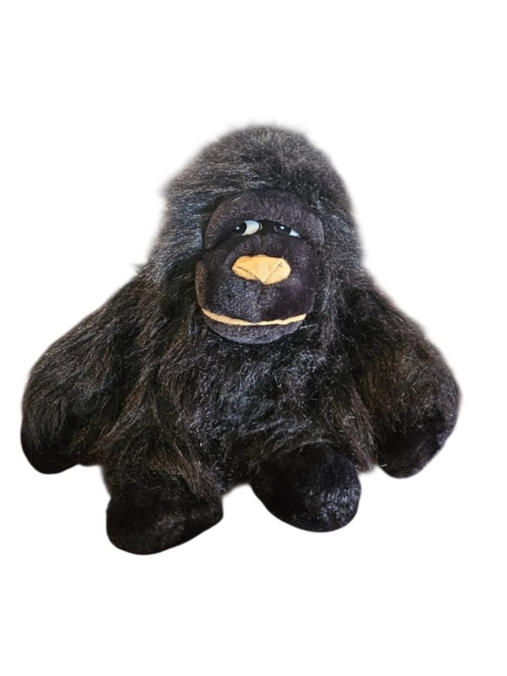 VTG 90s Luv Bunch Side Eye Gorilla Plush Stuffed Animal Black 10" Acme